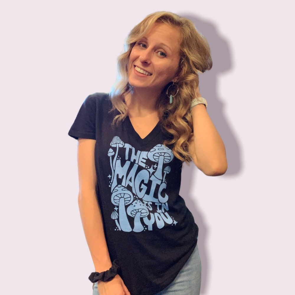 Magic Mushroom Hemp V Neck